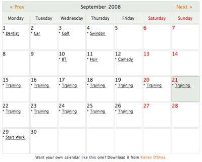 calendar